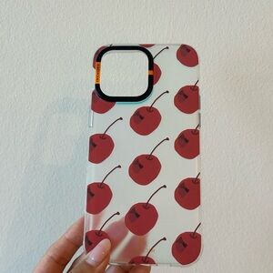 Cherry Patterned Phone Case - Red